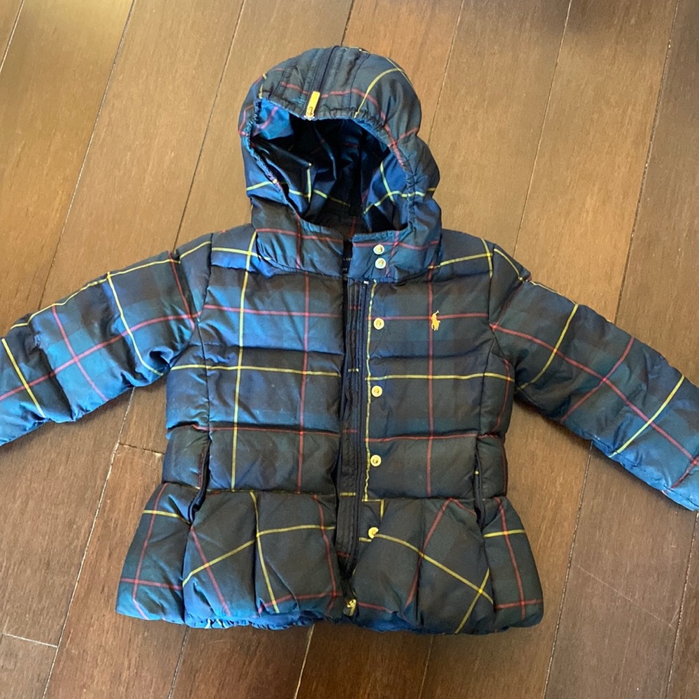 Ralph Lauren Plaid Puffer Coat